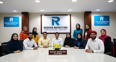 a group of people sitting around a table with a sign that says ros ro