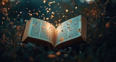 livre ouvert évoquant le concept narratif nécessaire lors de la création d'un spa