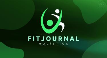 a green and white logo for a fitness journal