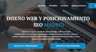 Portfolio diseño web profesional en Madrid - proyecto adaptado a móvil
