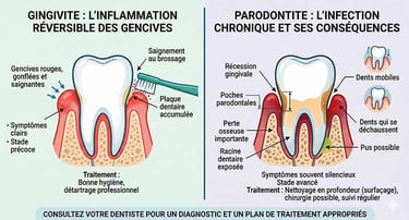 Infographie Gingivite VS Parodontite hygiene-precision.com