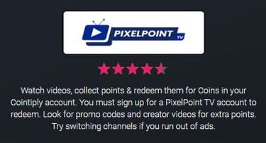 PixelPoint.tv on Cointiply