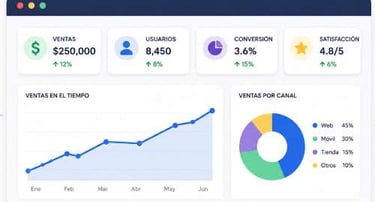 Imagen ilustrativa del servicio de tableros o dashboards