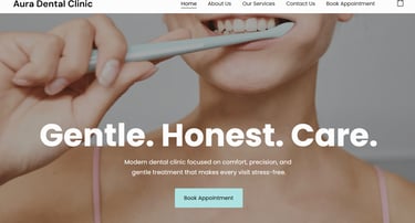 Below are example website styles created for different types of local and professional businesses