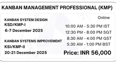 Kanban Management Professional KMP Training Kanban University