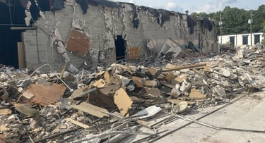 Commercial demolition site in Atlanta, GA