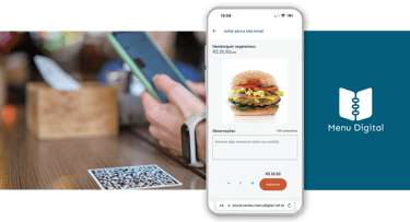 Menu com atendimento por QRCode nas mesas seu cliente com mais comodidades 