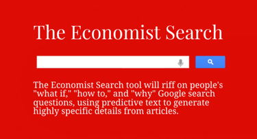 The Economist Search tool