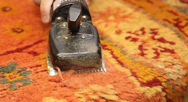 Shearing Wool Pile After Carpet Restoration - NAzmiyal