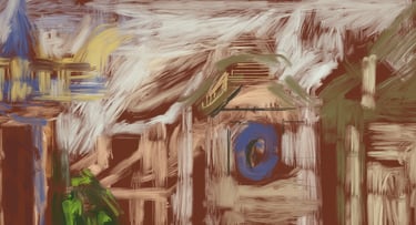 Mexico City Catedral quick sketch - digital postcard