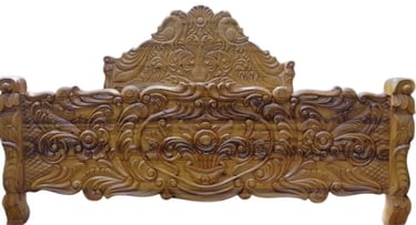 Outdoor Teak Wood Bed β Durable and Weather Resistant