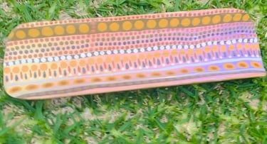 Aboriginal hand painted coolamon