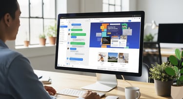  A person chatting with AI to build a website in real time