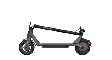 a scooter with a black and white background