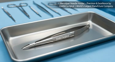 Le porte-aiguille Barraquer de Zestlet Surgical — fabriqué en acier inoxydable de première qualité p