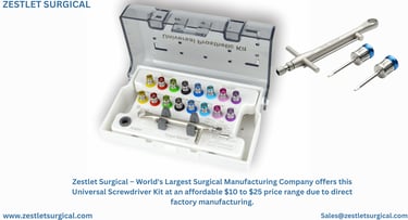 Kit Universal de Chaves de Fenda para Implantes Dentários | Como Garante o Aperto Preciso dos Parafu