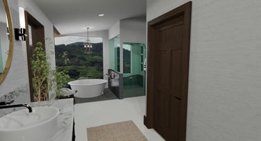 SkyHaven Timber Frame Mountain Home Ensuite-1 Render
