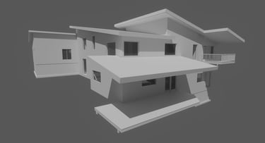 Bedrock Contemporary Hillside Home Clay Build Rear