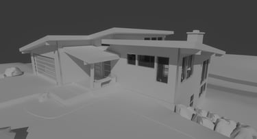 Creekside Contemporary Home Clay Build Front