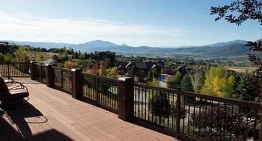 Highland Timber Frame Mountain Home Deck