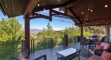 Pineview Timber Frame Mountain Home Deck