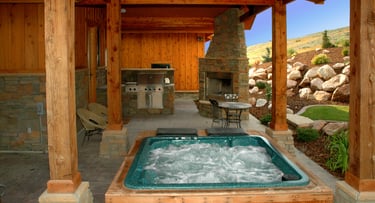 Lakeview Lodge Timber Frame Mountain Home Patio