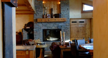 Lakeview Lodge Timber Frame Mountain Home Open Living