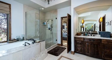 Highland Timber Frame Mountain Home Ensuite-1