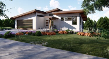 Creekside Contemporary Home Render Front
