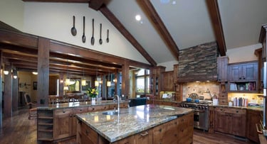 Pineview Timber Frame Mountain Home Kitchen-2