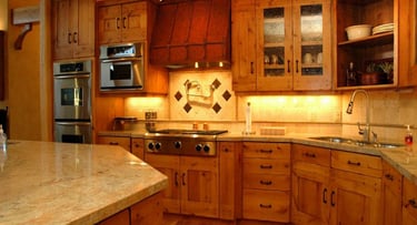 Lakeview Lodge Timber Frame Mountain Home Kitchen
