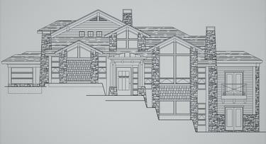 Cliffstone Mountain Home Line Render