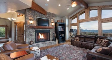 Elkridge Timber Frame Mountain Home Living-1