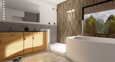 Creekside Contemporary Home Render Ensuite