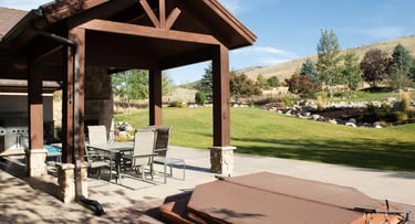 Highland Timber Frame Mountain Home Patio