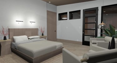 Vista Valley Contemporary Home Bedroom Suite-2 Render