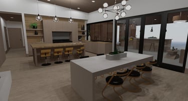 Vista Valley Contemporary Home Kitchen-Dining-2 Render