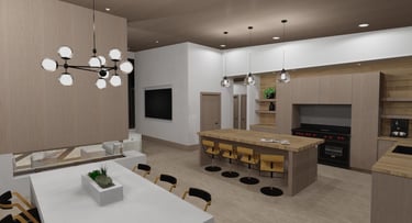 Vista Valley Contemporary Home Kitchen-Dining-1 Render