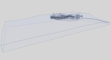 SkyHaven Timber Frame Mountain Home Glass Plat Render