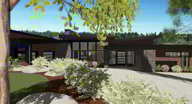Vista Valley Contemporary Home Render Front