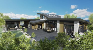 Harmony Contemporary Home Render Rear
