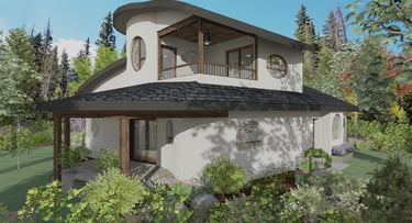 Greenwood Cottage Organic Home Render Rear