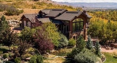 Serenity Hills Timber Frame Mountain Home Aerial Side1