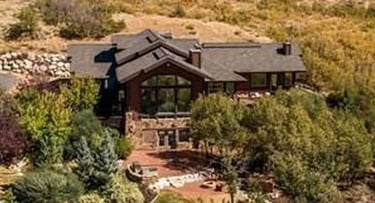 Serenity Hills Timber Frame Mountain Home Aerial Side2