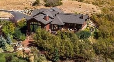Serenity Hills Timber Frame Mountain Home Aerial Side3