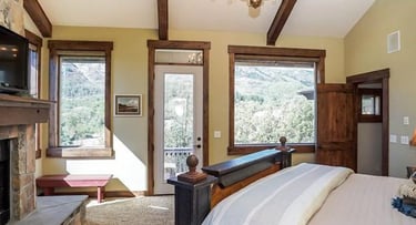 Serenity Hills Timber Frame Mountain Home Bedroom Suite