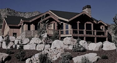 Lakeview Lodge Timber Frame Mountain Home Front