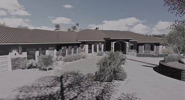 Falcon Ridge Ranch-Style Desert Region Home Slate Render Front