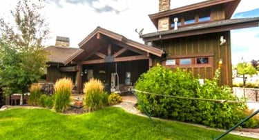 Elkhorn Timber Frame Mountain Home Rear
