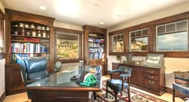 Elkhorn Timber Frame Mountain Home Office